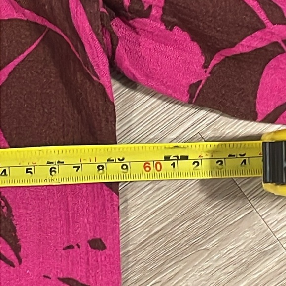 Soft Surroundings Women Tunic Top Large Pink Brown Longline Floral Contemporary - Picture 15 of 17